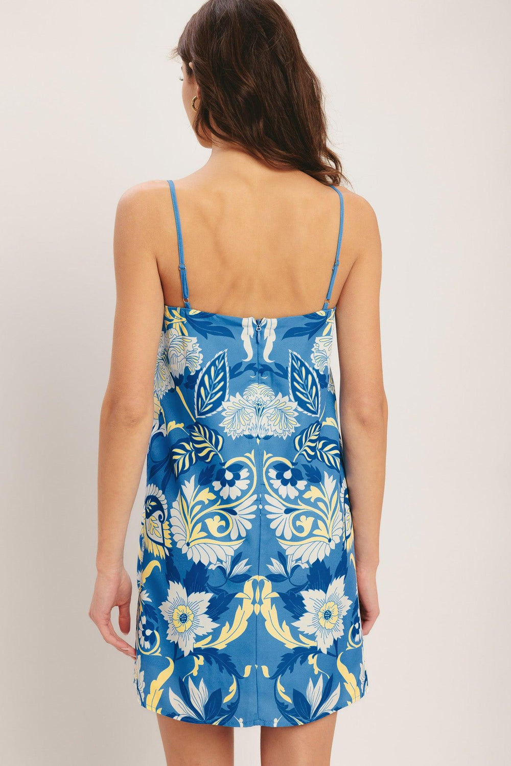 Santorini Sky Woven Mini Shift Dress from KADOU Boutique