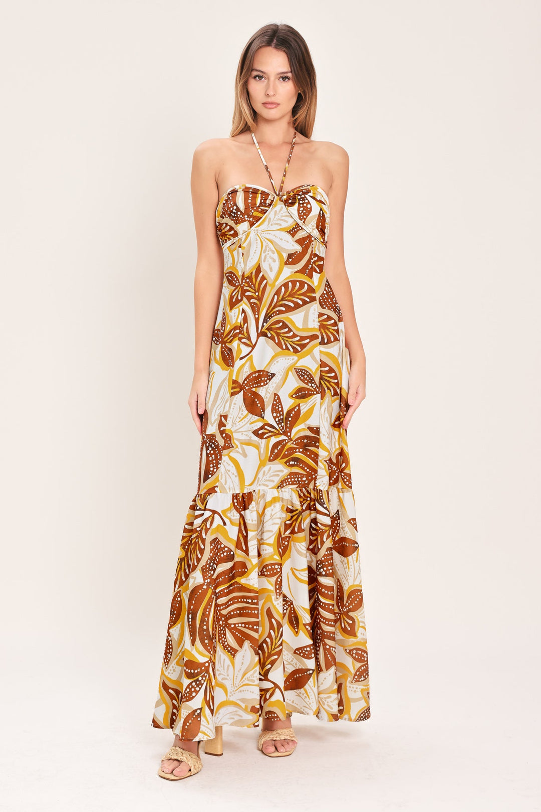 Amber Palm Paradise Woven Maxi Dress from KADOU Boutique