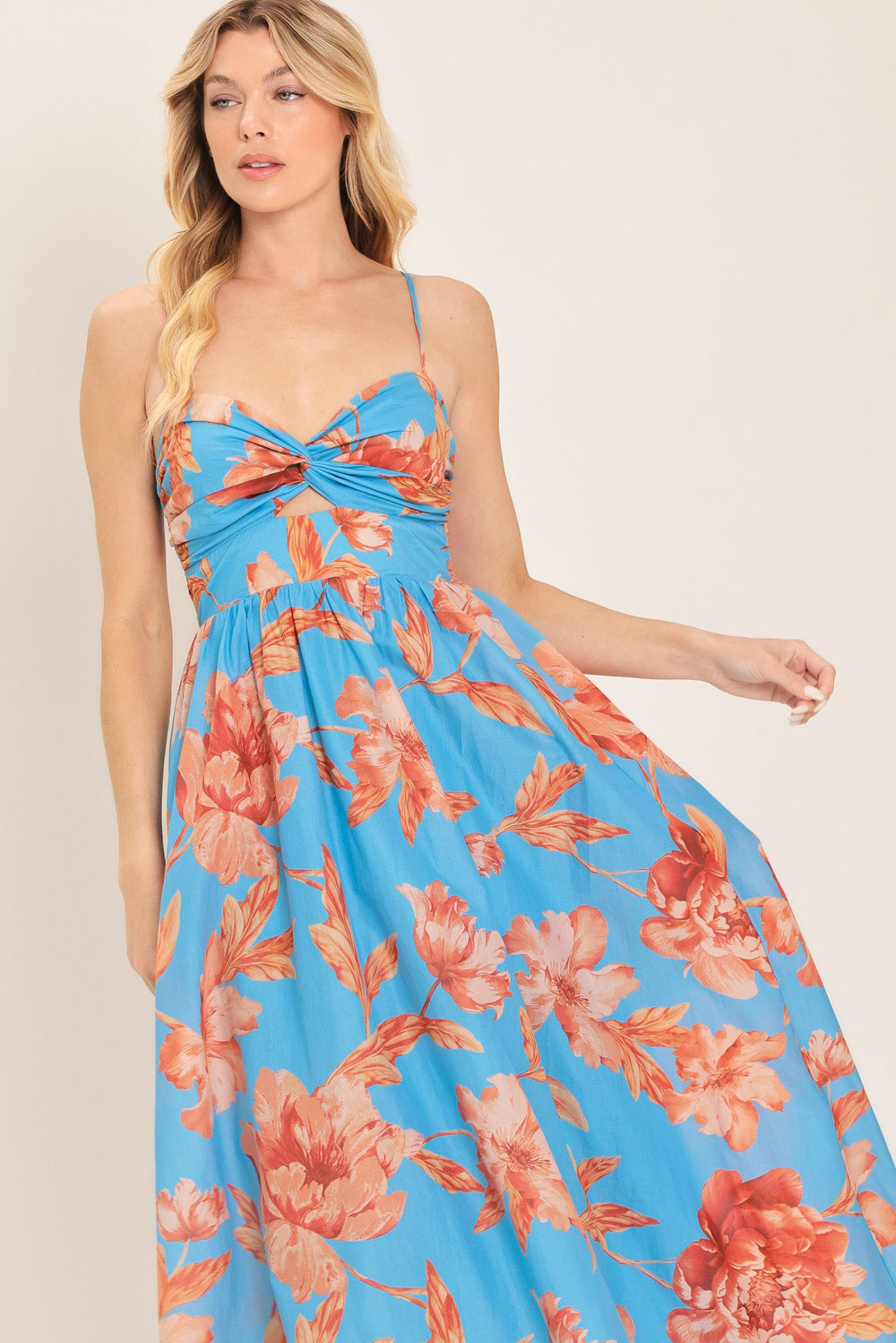 Lagoon Romance Woven Midi Dress from KADOU Boutique