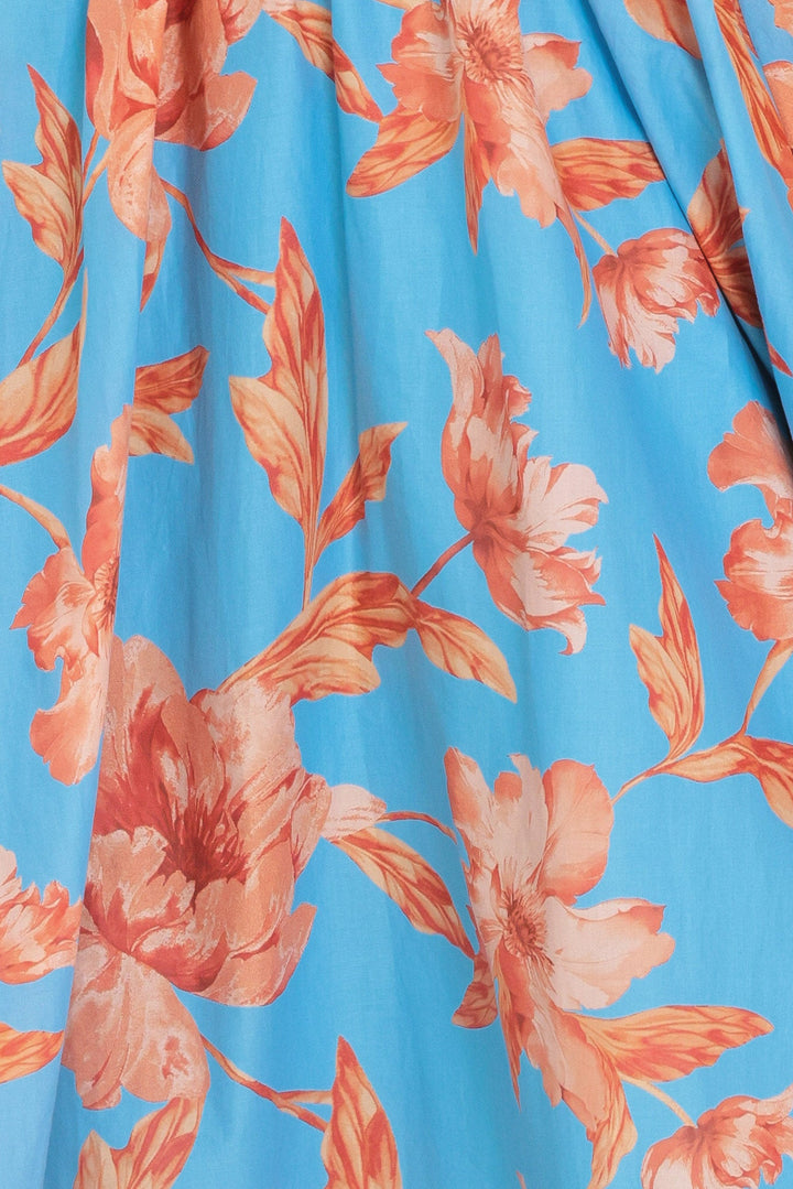 LAGOON ROMANCE WOVEN MIDI DRESS
