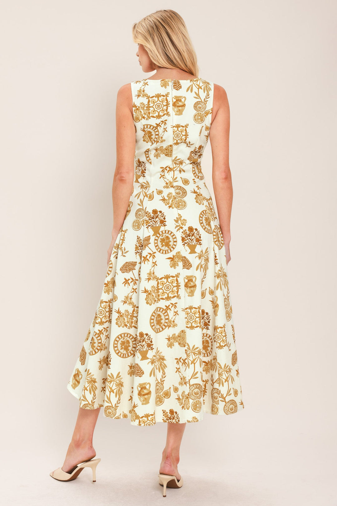 citrus midi dress Modest Citrus Mali Midi Dress Pink Flower Print / S