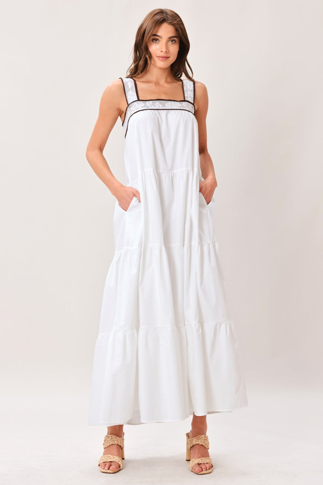 Cloud Line Woven Maxi Dress from KADOU Boutique