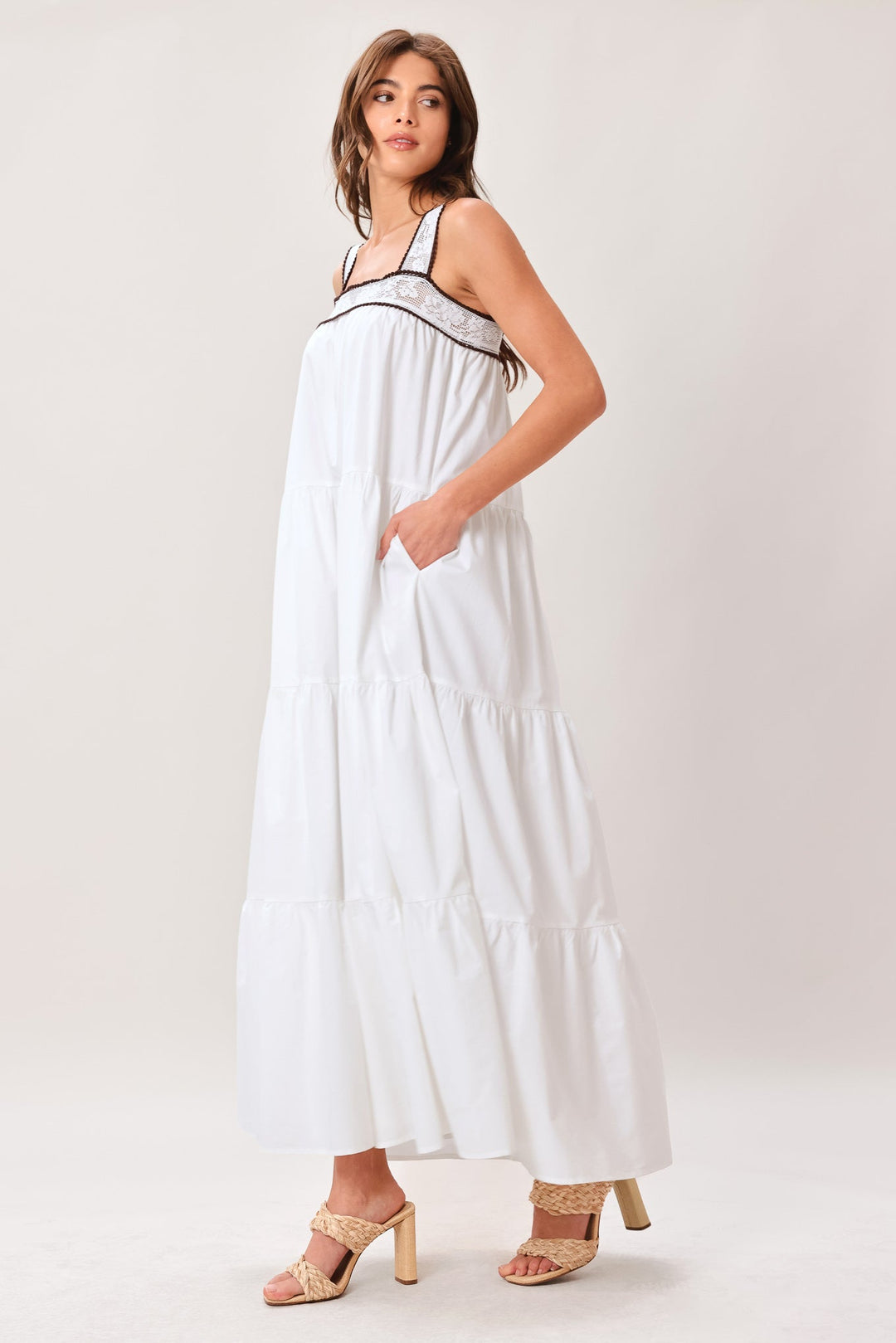 Cloud Line Woven Maxi Dress from KADOU Boutique