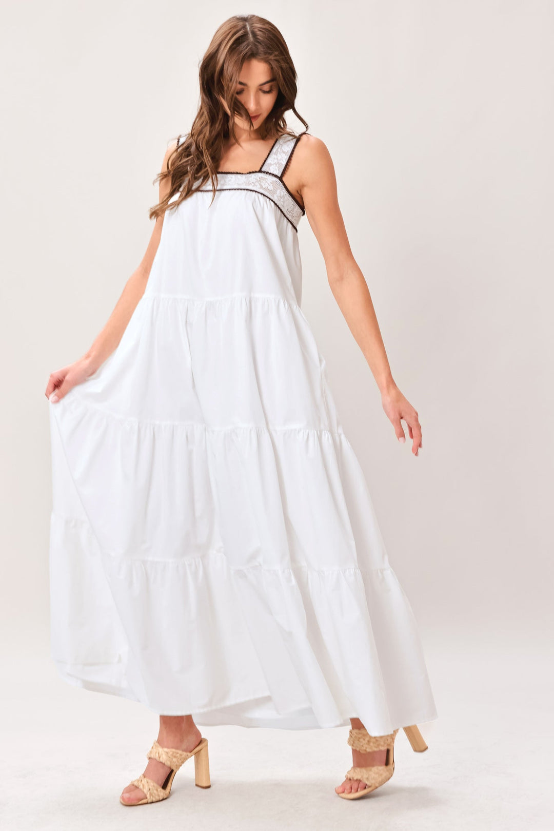 CLOUD LINE WOVEN MAXI DRESS