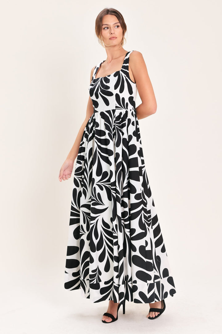 Mono Bloom Woven Maxi Dress from KADOU Boutique