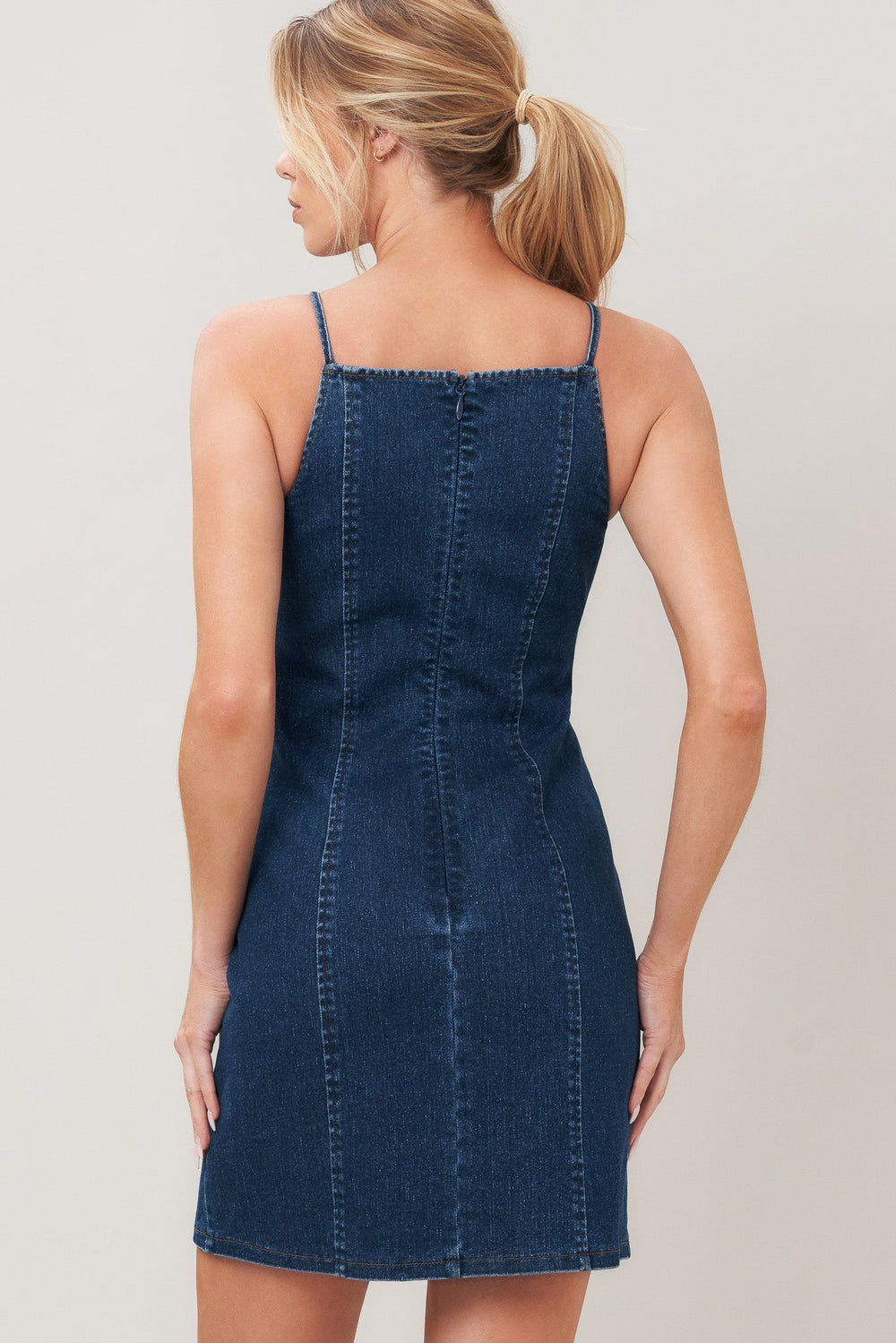 Second Skin Denim Mini Dress from KADOU Boutique