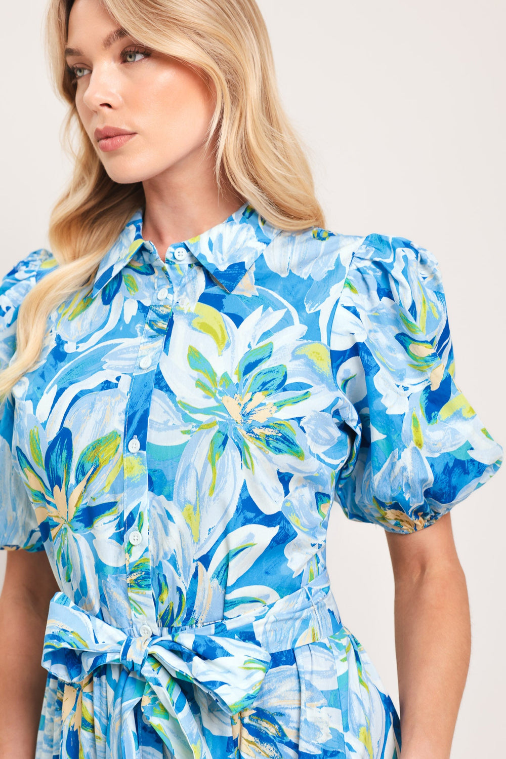 Ocean Garden Woven Midi Dress from KADOU Boutique