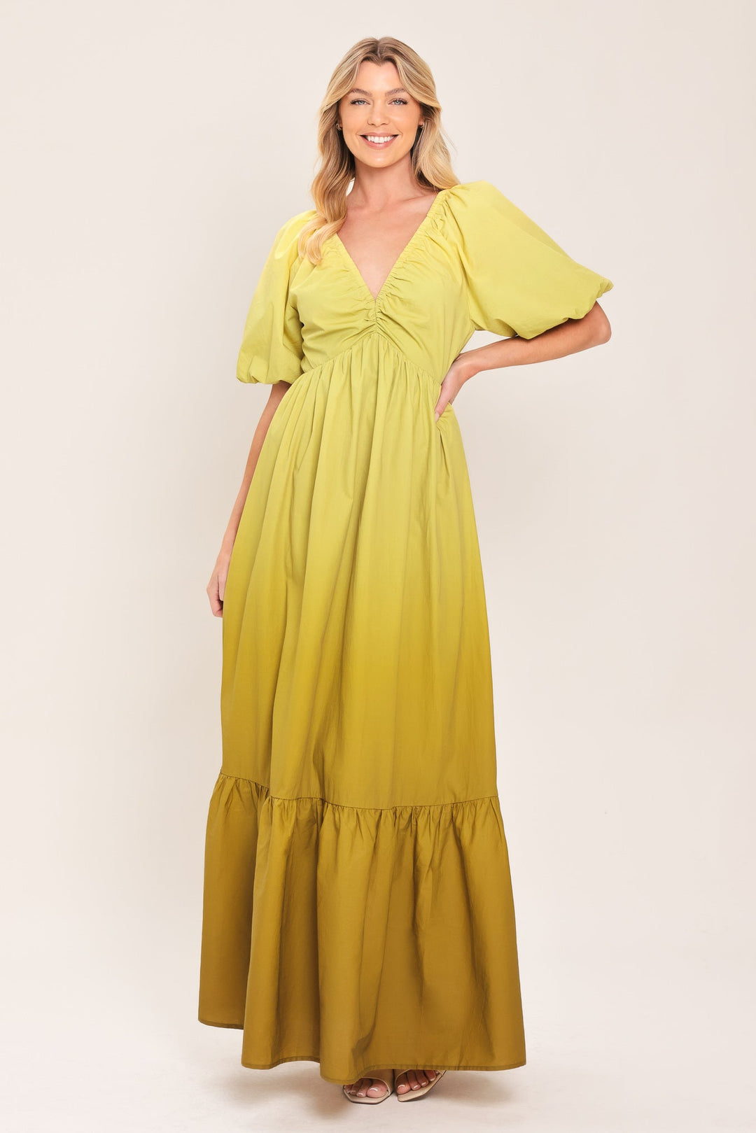 Citrine Garden Woven Maxi Dress from KADOU Boutique