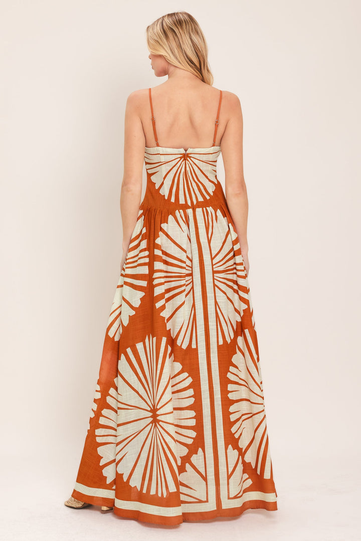 SAFFRON SHORES WOVEN MAXI DRESS