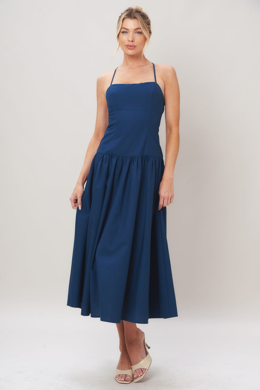Refined Flow Woven Midi Dress from KADOU Boutique