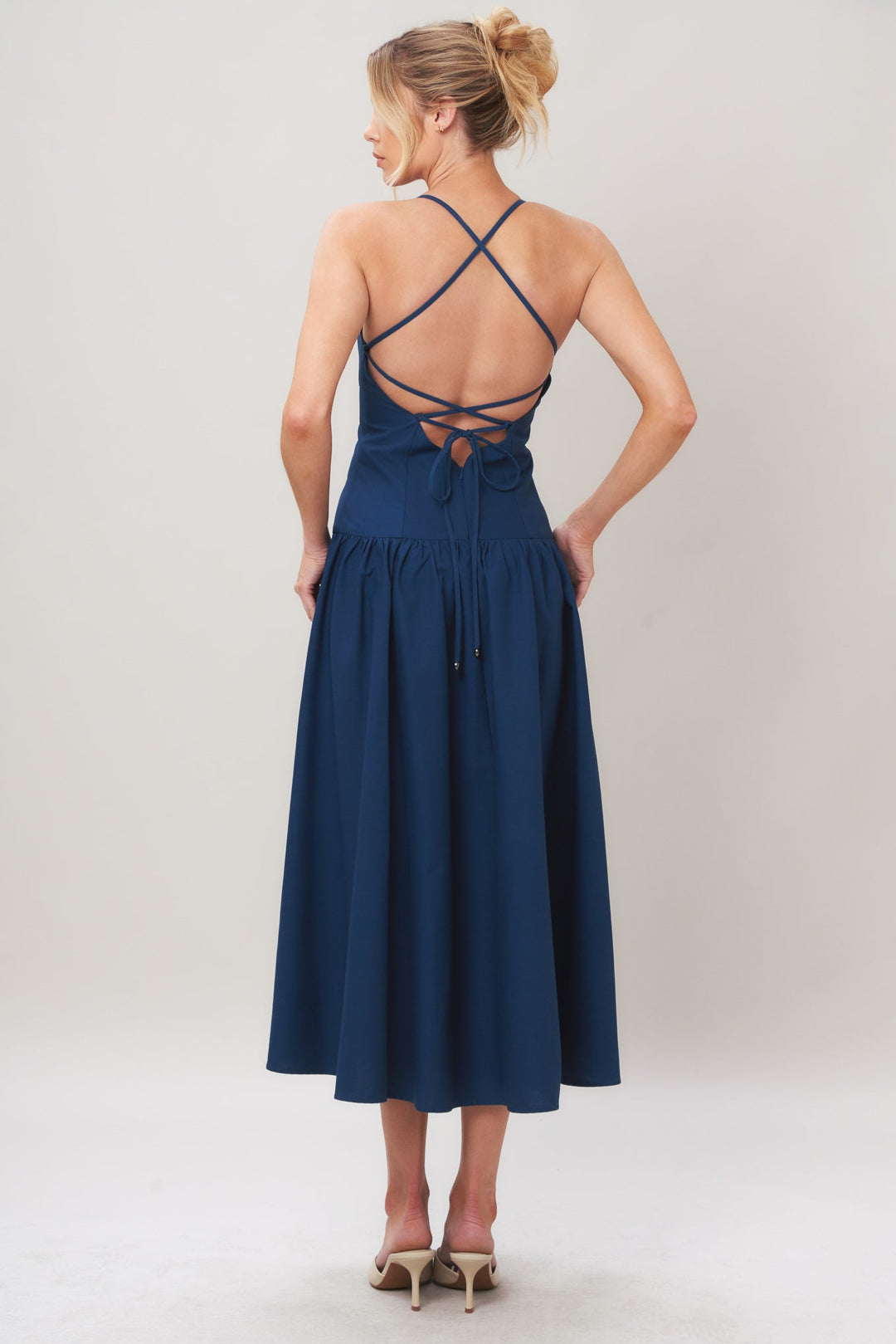 Refined Flow Woven Midi Dress from KADOU Boutique