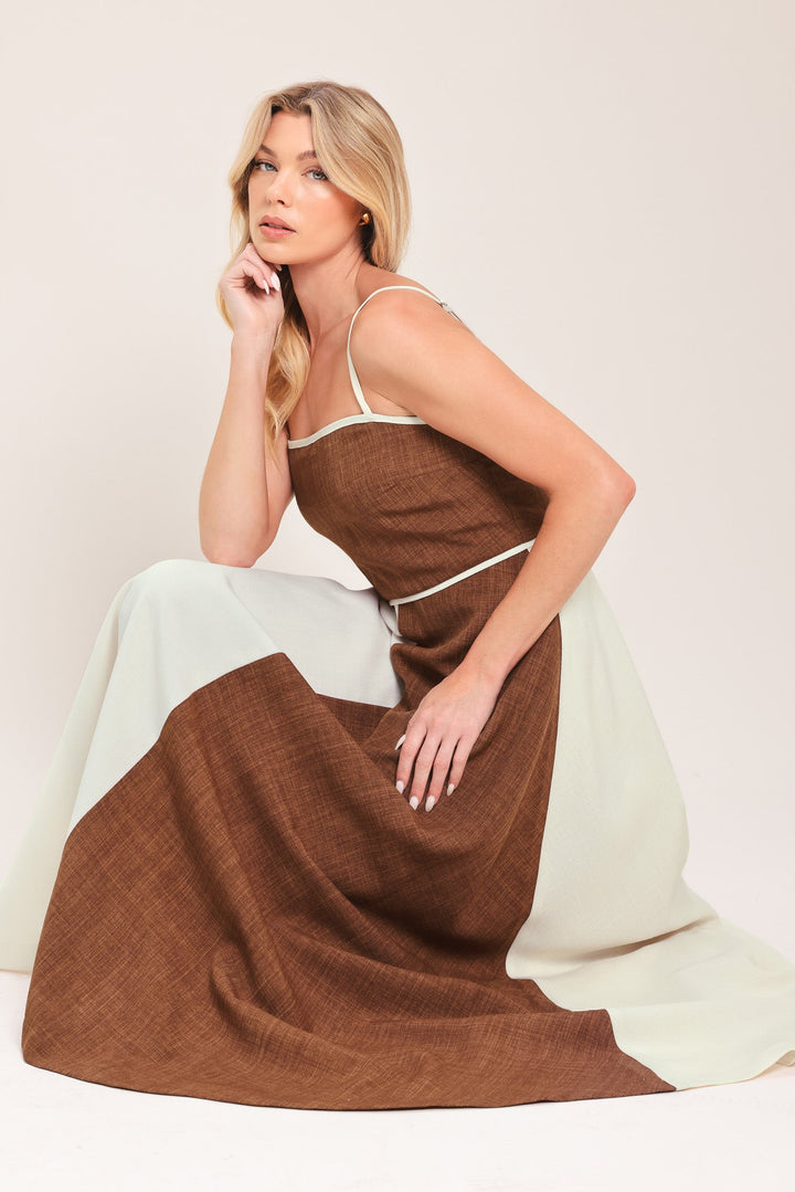SIENNA FORM WOVEN MIDI DRESS