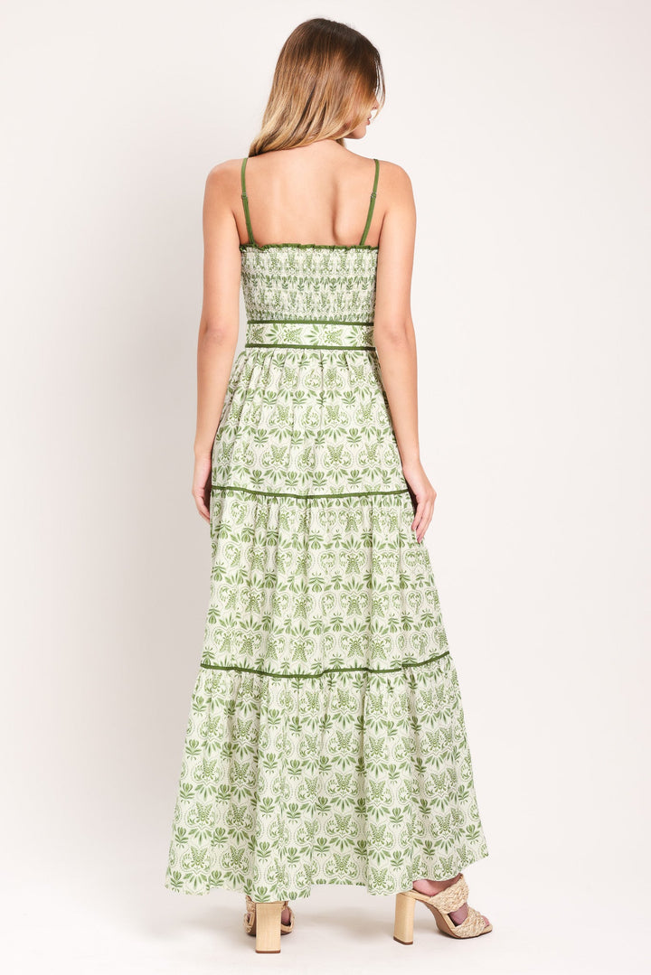 Dainty Flora Woven Maxi Dress from KADOU Boutique