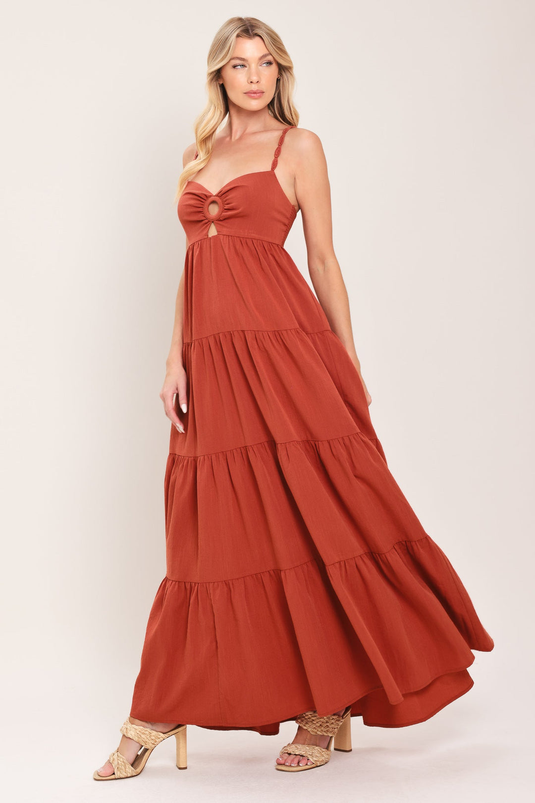 Amber Wave Woven Maxi Dress from KADOU Boutique