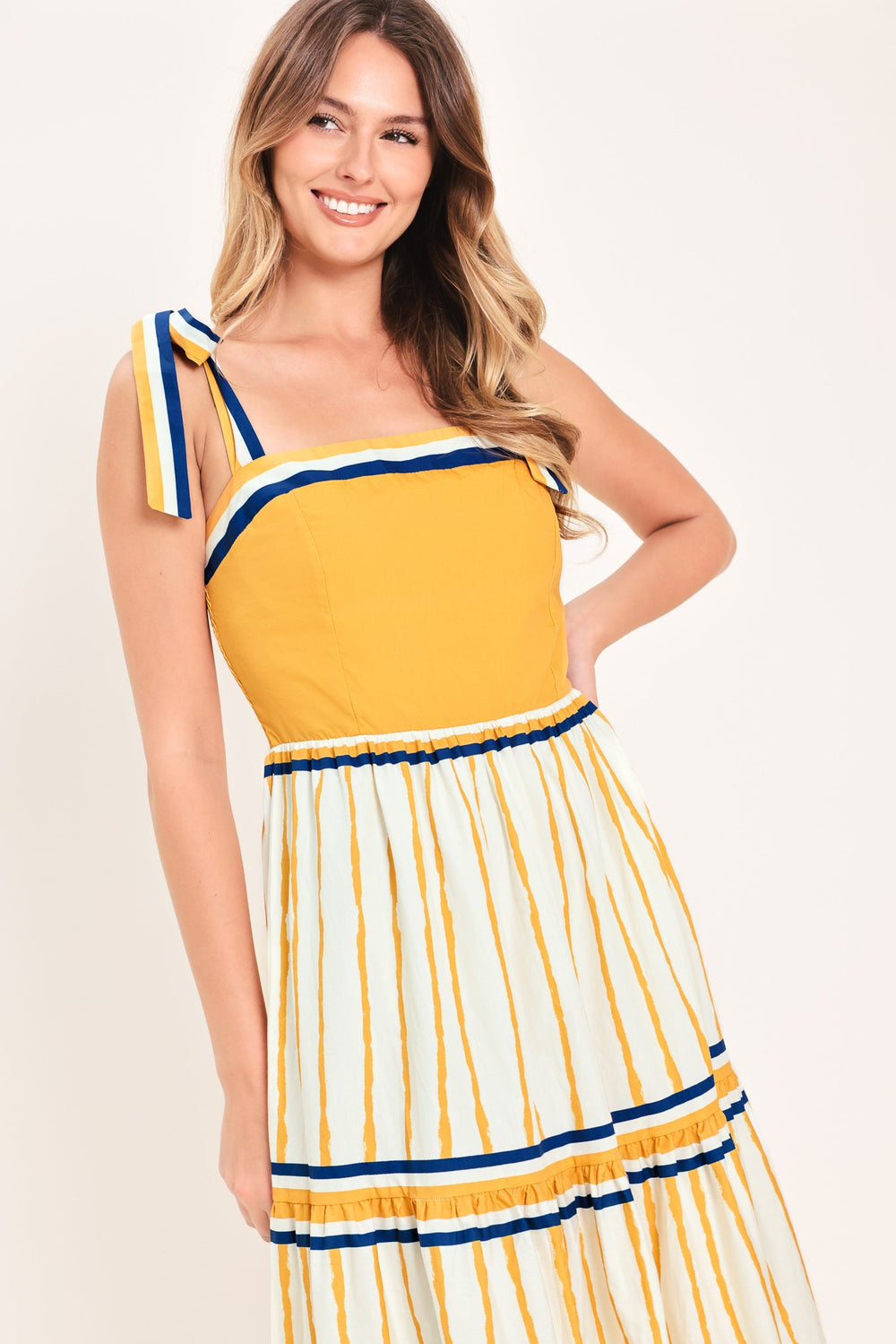 Amalfi Sunkissed Woven Maxi Dress from KADOU Boutique