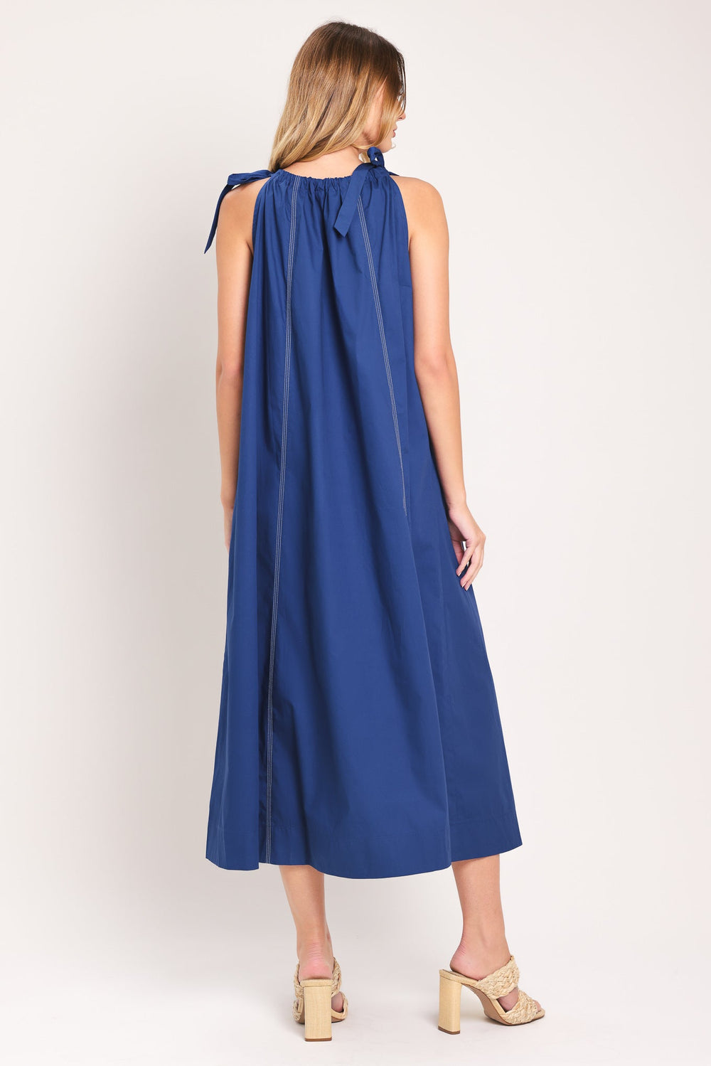 Coastal Ease Woven Midi Dress from KADOU Boutique