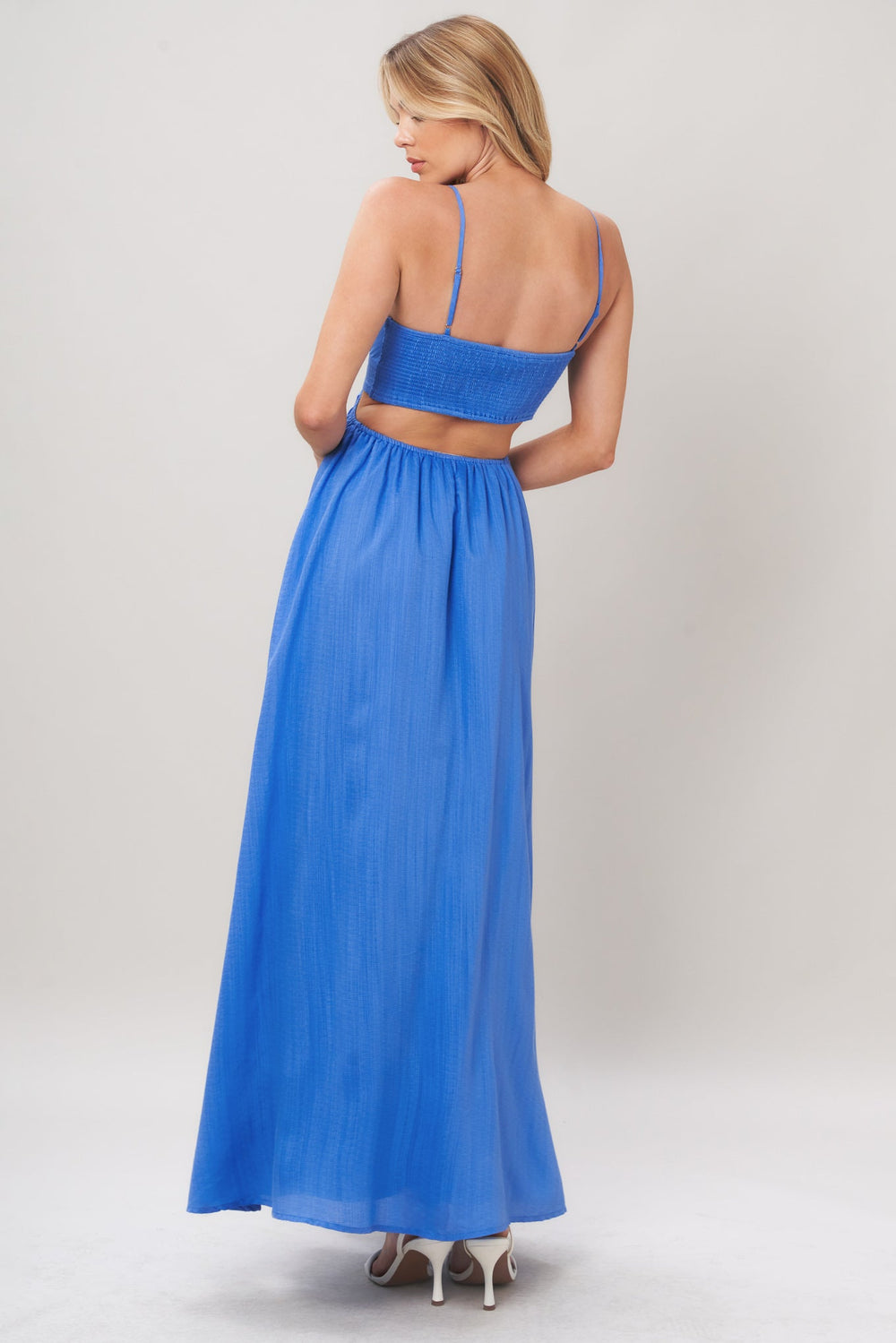 Azure Temptation Woven Maxi Dress from KADOU Boutique
