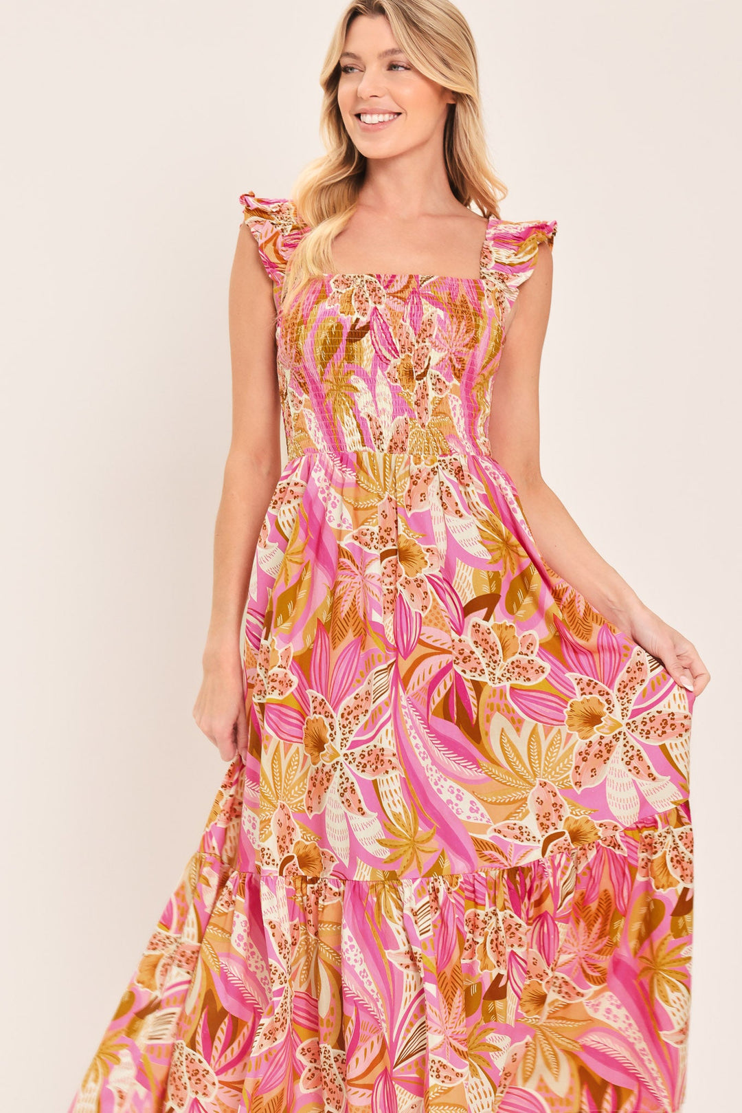 Cabana Crush Woven Midi Dress from KADOU Boutique