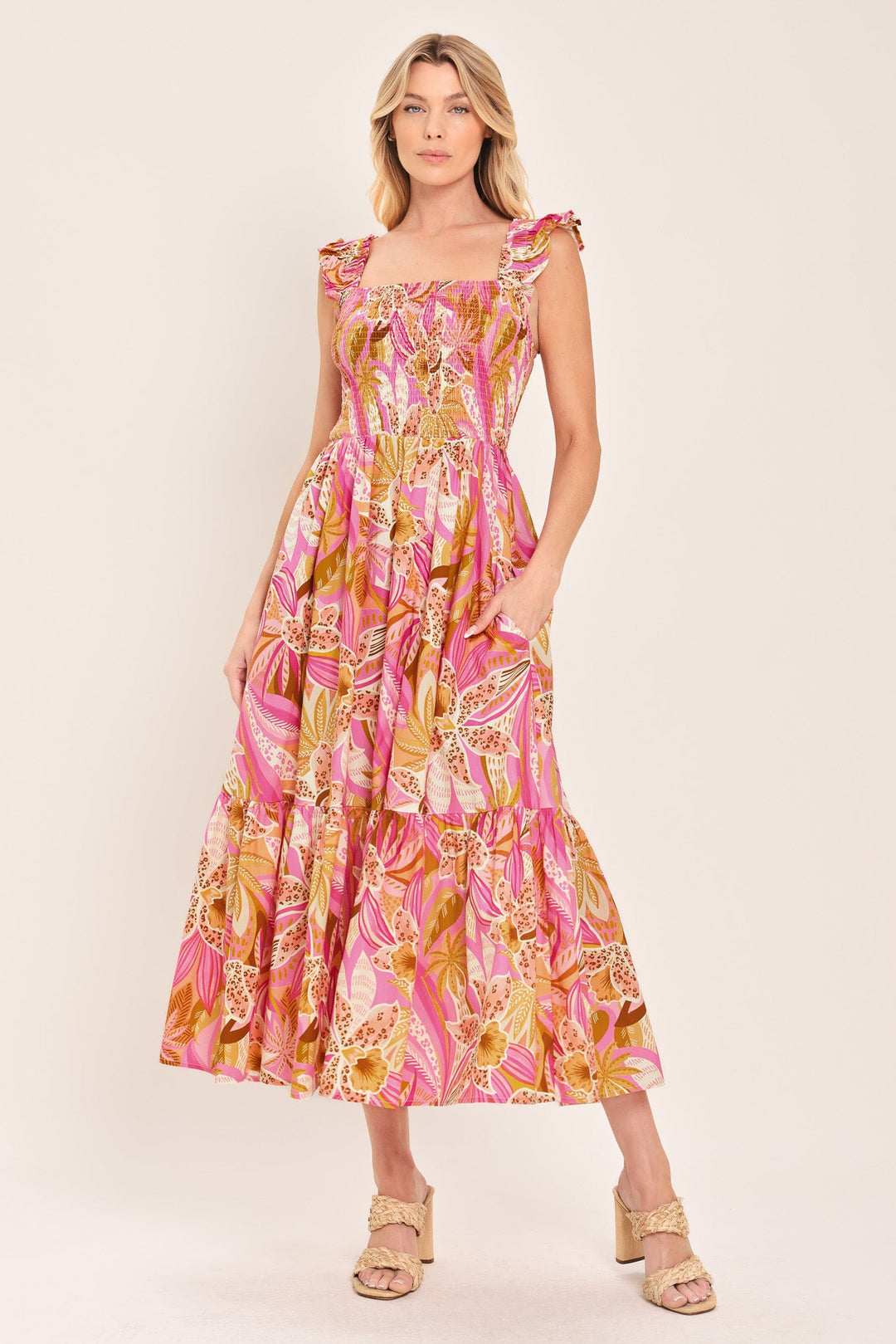 Cabana Crush Woven Midi Dress from KADOU Boutique