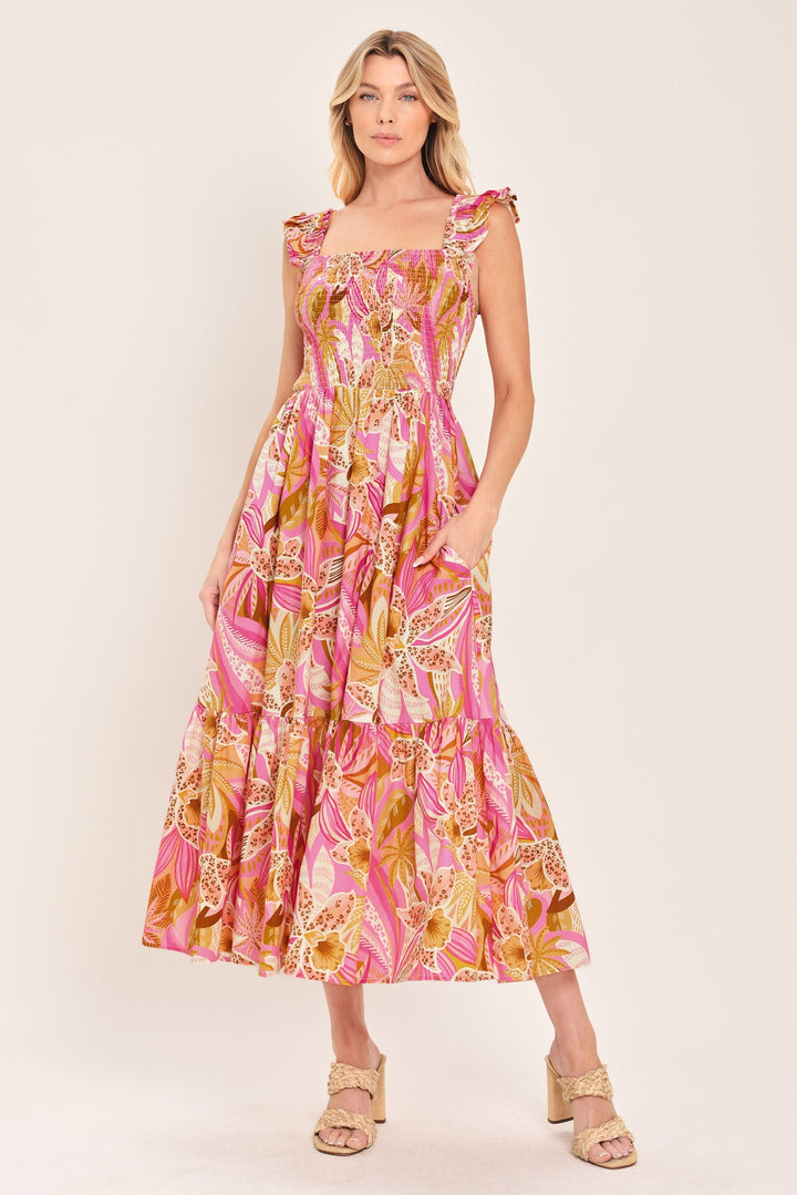 Cabana Crush Woven Midi Dress from KADOU Boutique