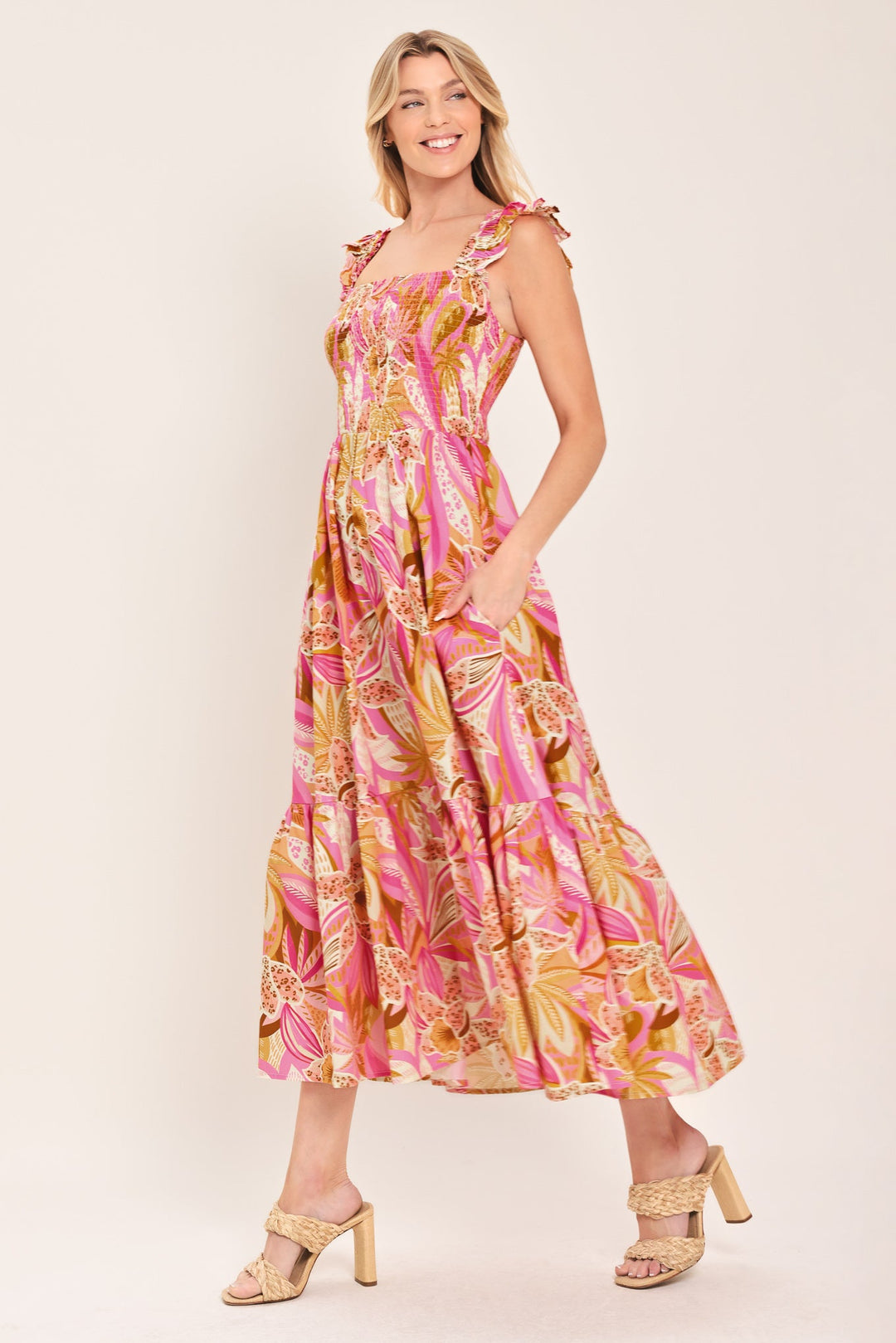 Cabana Crush Woven Midi Dress from KADOU Boutique