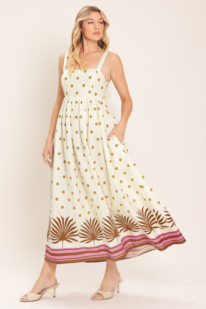 Coconut Grove Woven Midi Dress from KADOU Boutique