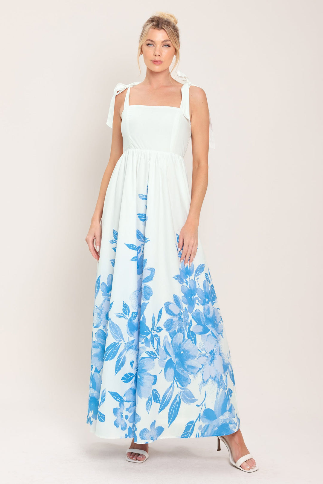 Cloud Blossom Woven Maxi Dress from KADOU Boutique
