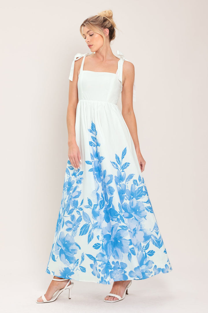 Cloud Blossom Woven Maxi Dress from KADOU Boutique