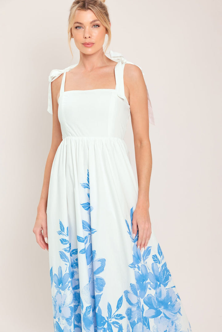 Cloud Blossom Woven Maxi Dress from KADOU Boutique