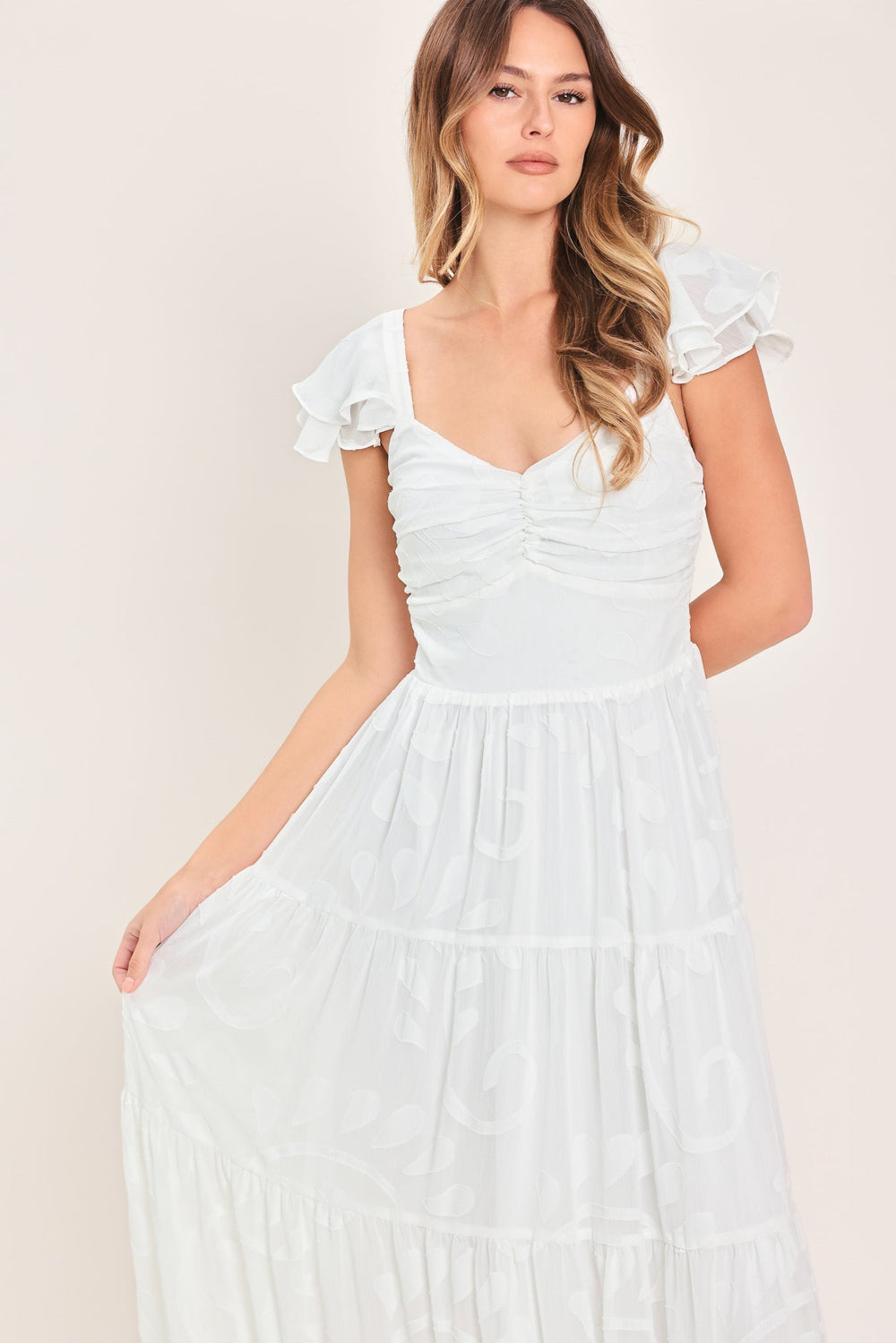 Angelic Garden Woven Maxi Dress from KADOU Boutique