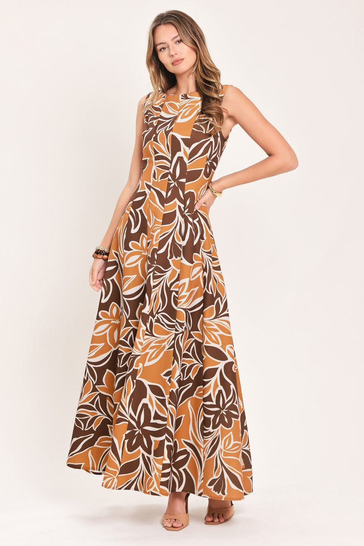 Amber Floral Motion Woven Maxi Dress from KADOU Boutique