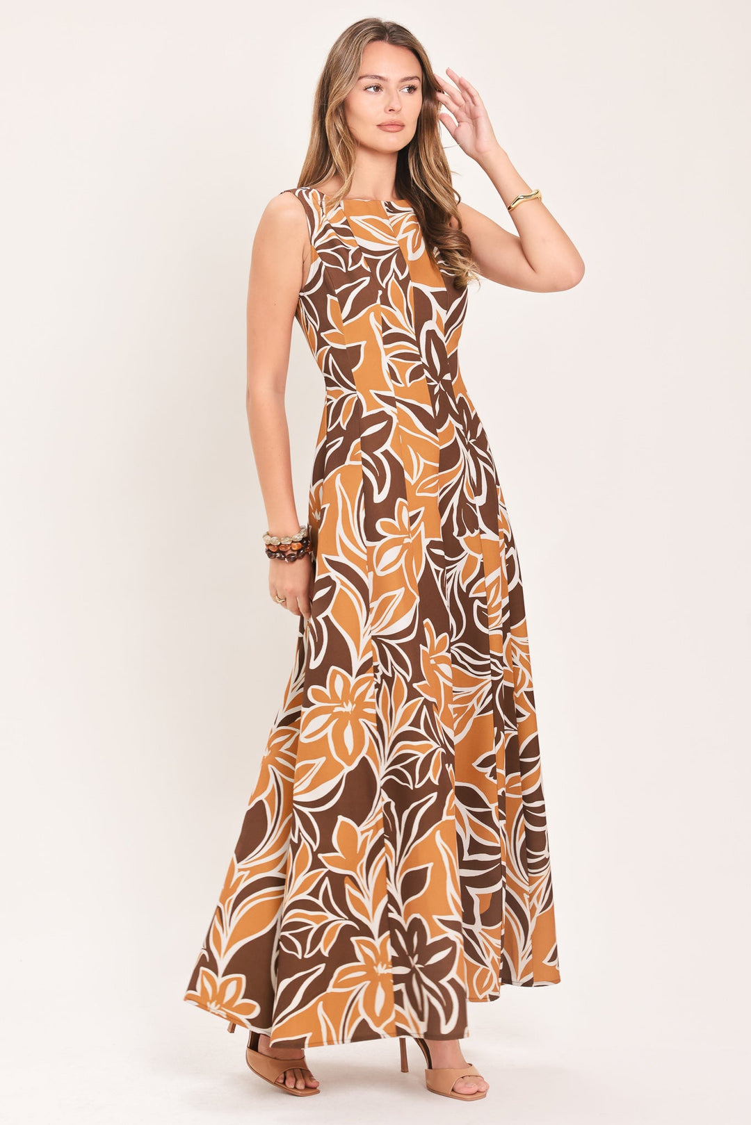 Amber Floral Motion Woven Maxi Dress from KADOU Boutique