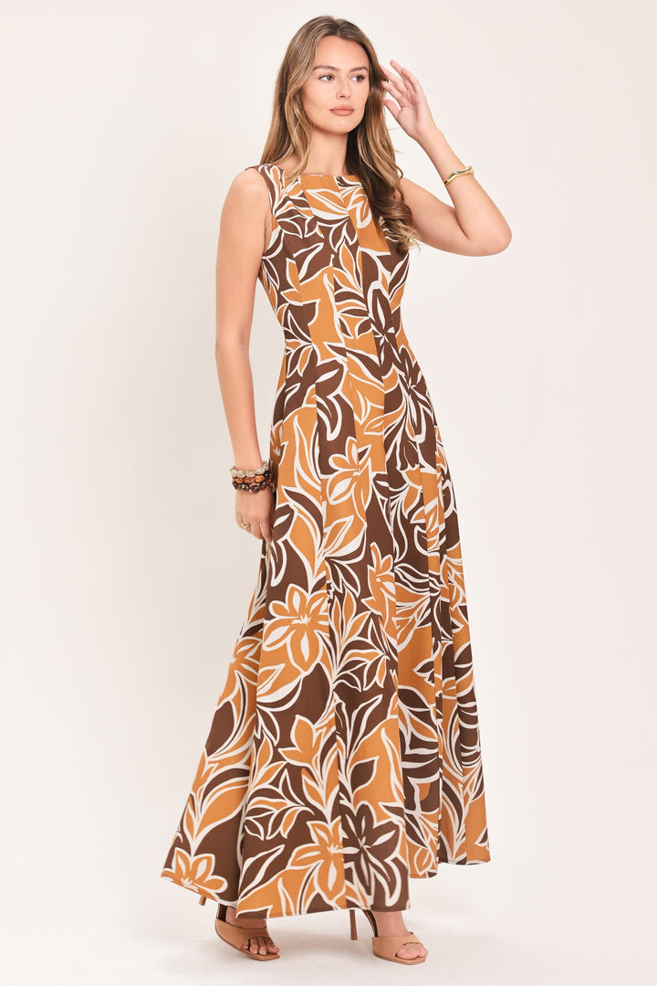 Amber Floral Motion Woven Maxi Dress from KADOU Boutique