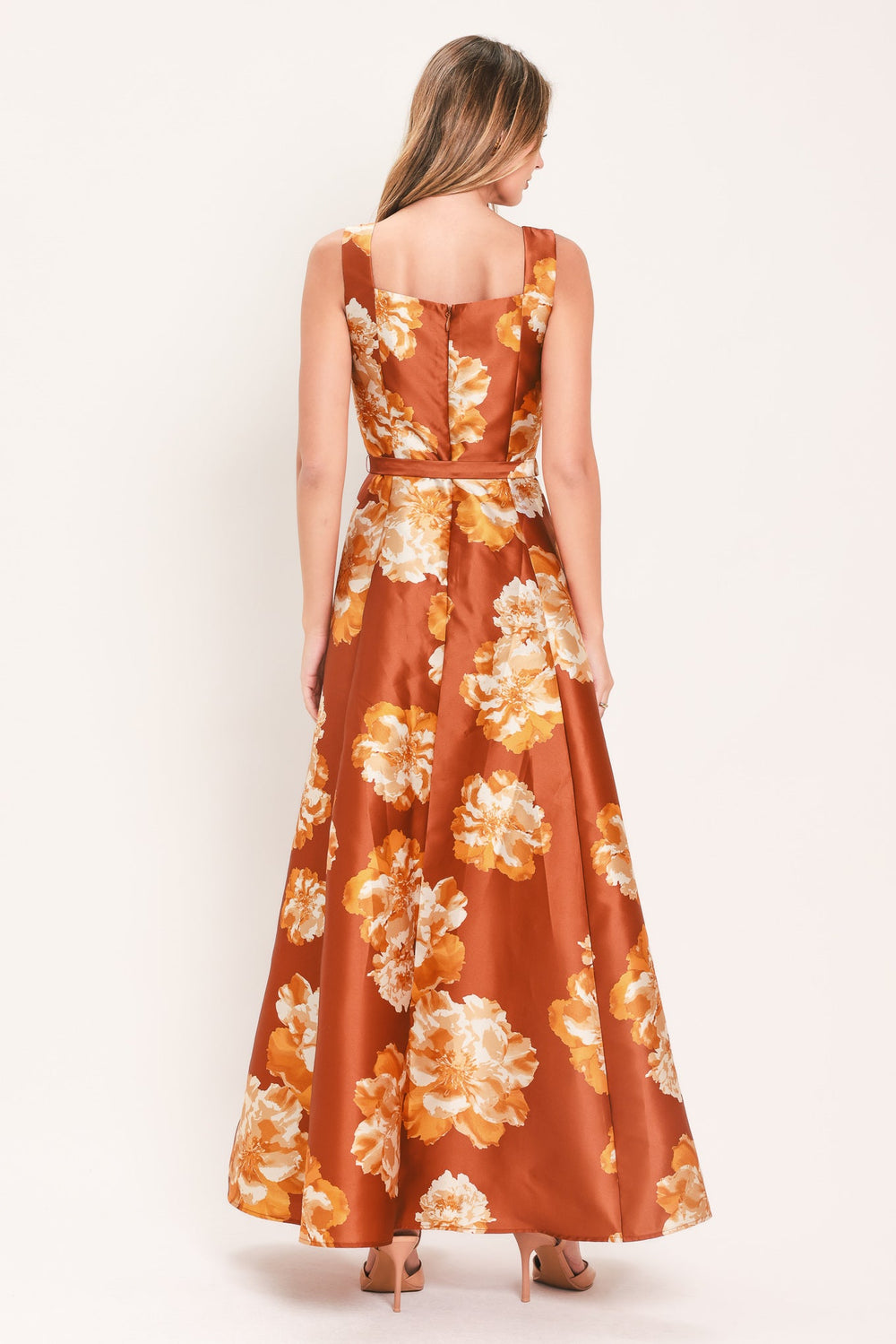 Fireside Floral Reverie Woven Maxi Dress from KADOU Boutique