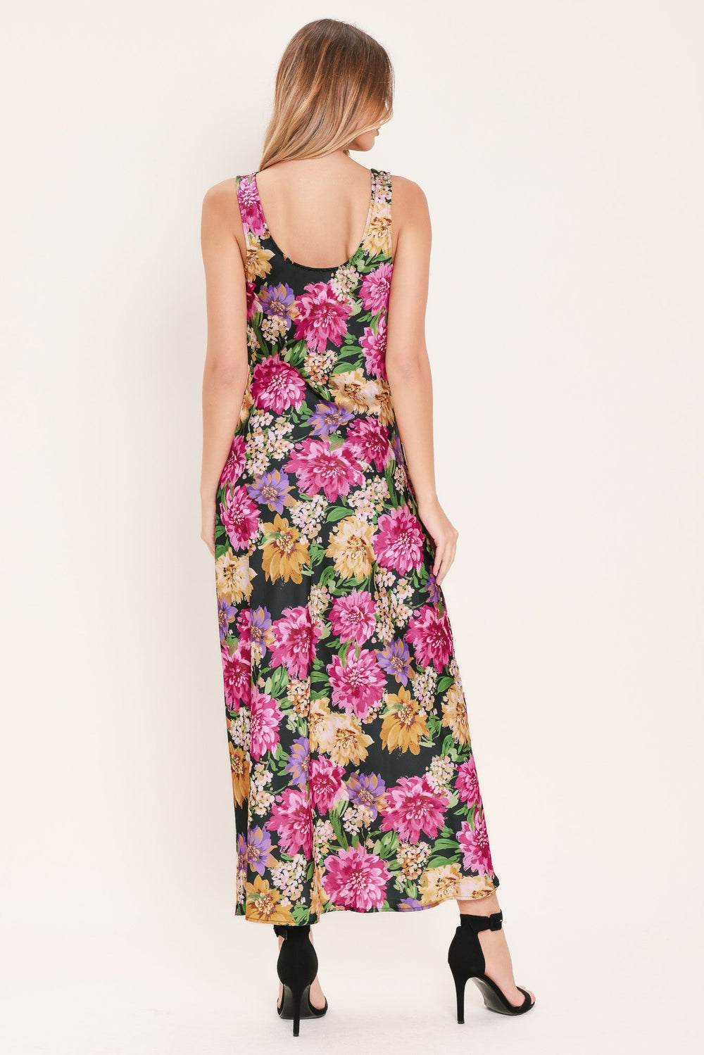 Midnight Garden Woven Midi Dress from KADOU Boutique
