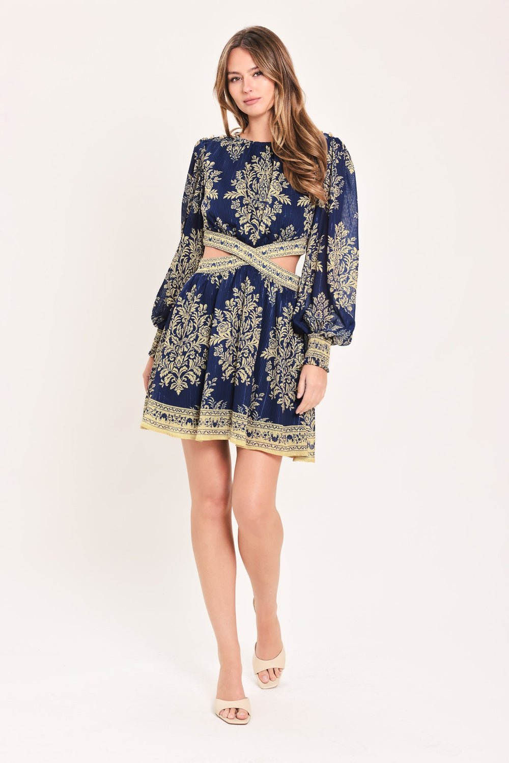 Palace Garden Fantasy Woven Mini Dress from KADOU Boutique
