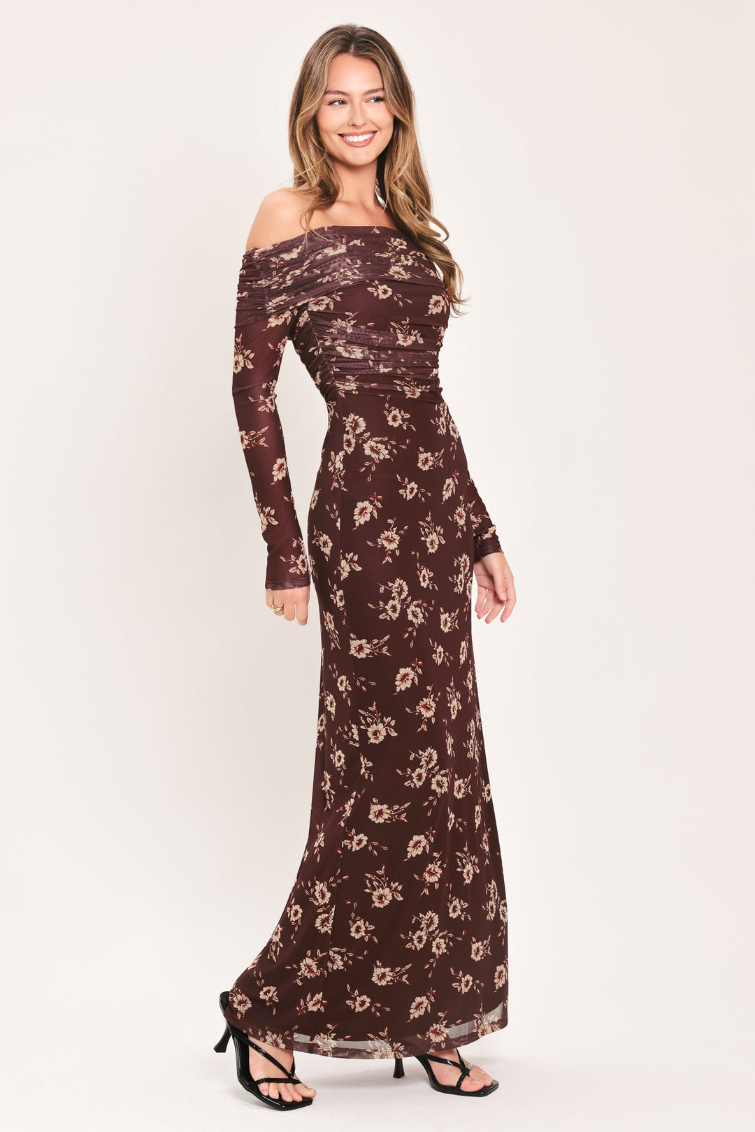 Twilight Garden Power Mesh Maxi Dress from KADOU Boutique