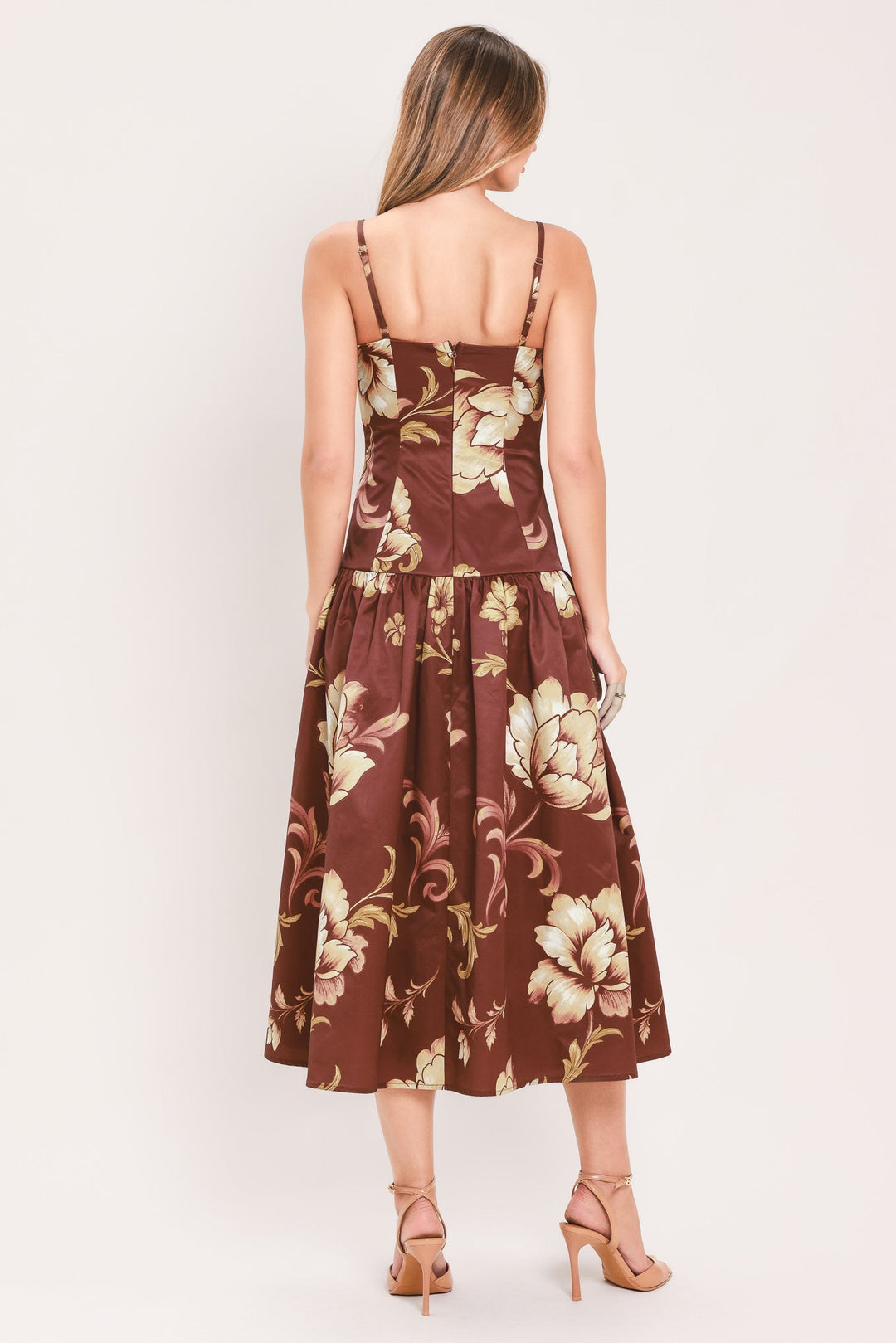 CASSIS BLOSSOM CHAPTER WOVEN MIDI DRESS