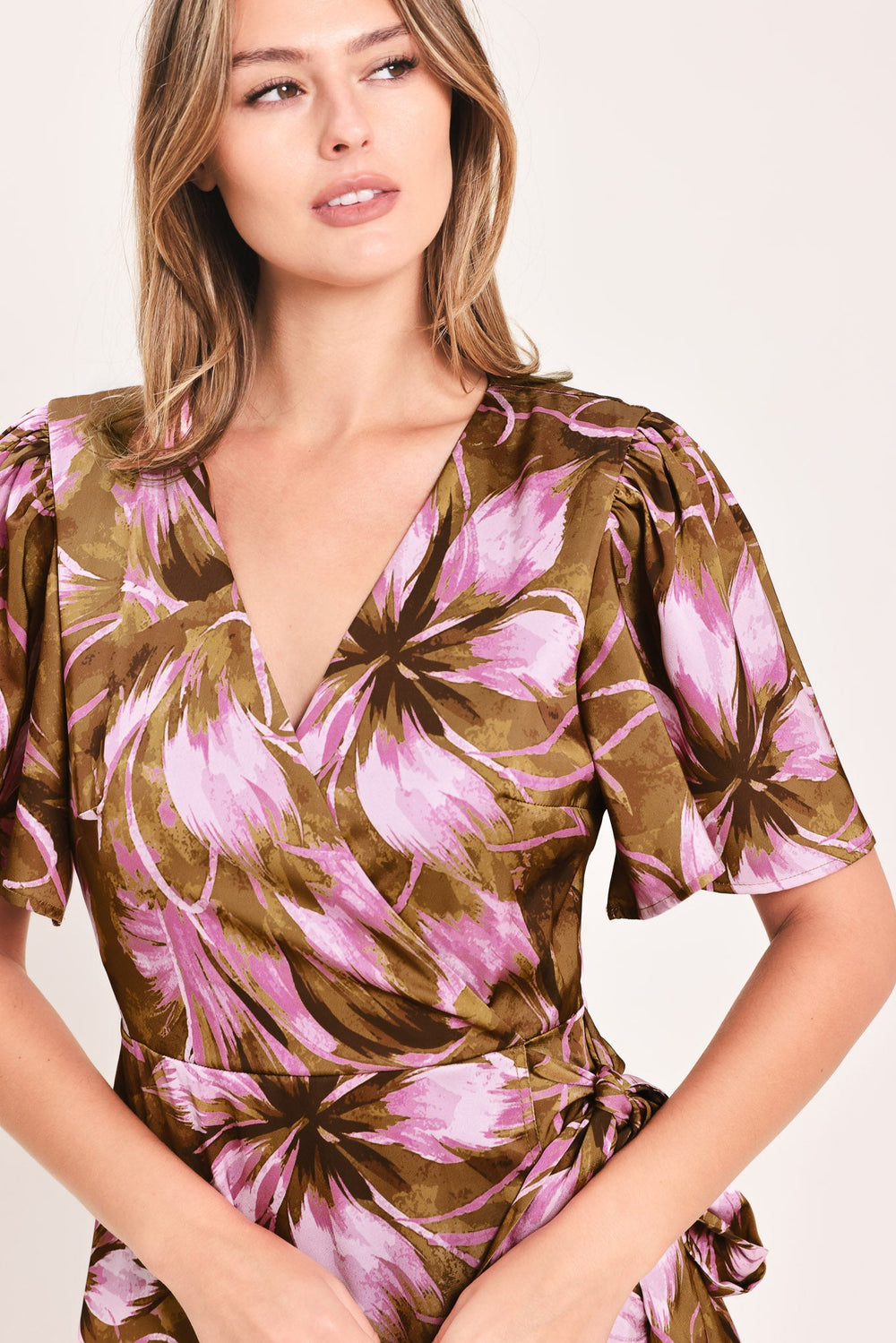 Violet Garden Drift Woven Faux Wrap Maxi Dress from KADOU Boutique