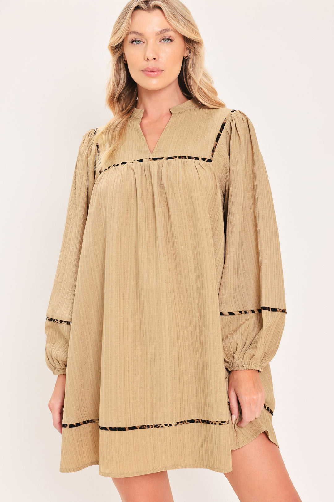 Natural Linen Melody Woven Mini Dress from KADOU Boutique