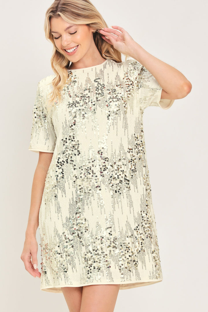 NOIR &amp; IVORY BLACK/CREAM STATEMENT DRESS