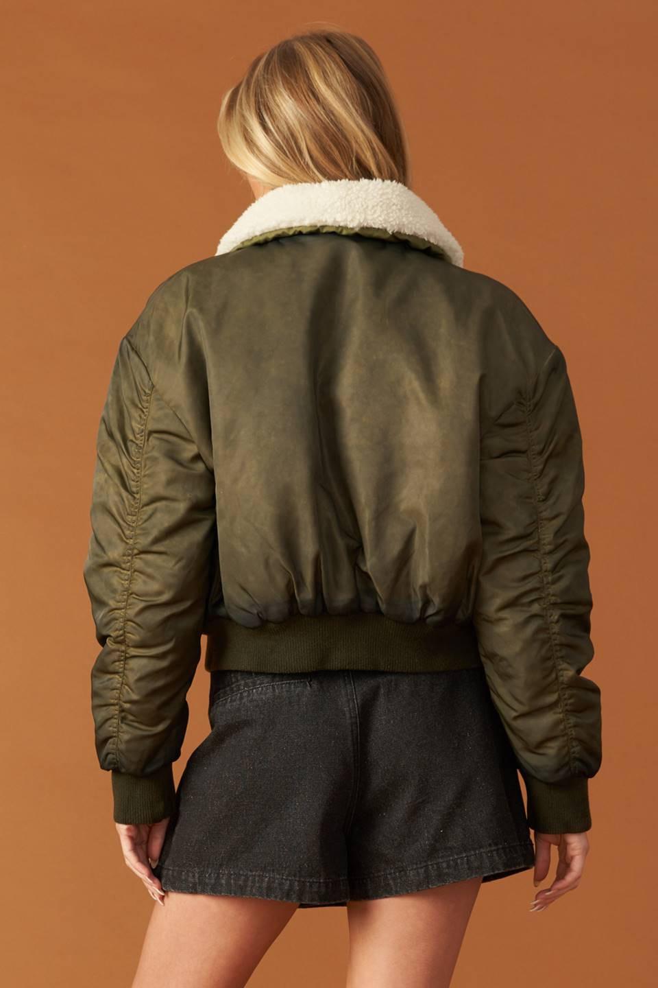In a Trance Woven Bomber Jacket from KADOU Boutique