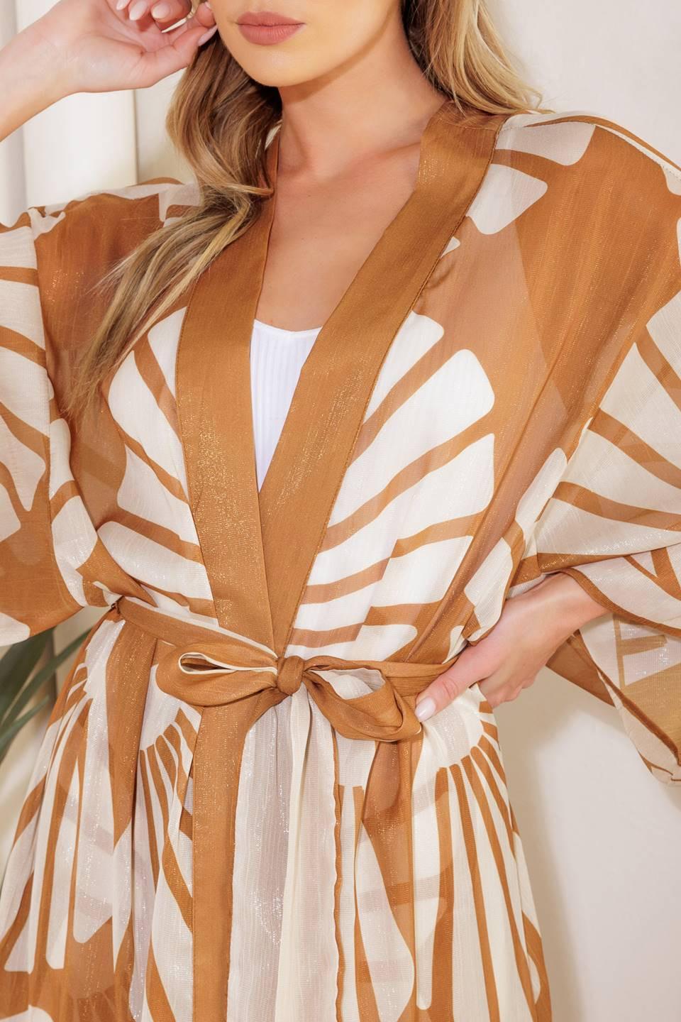 Awaiting Love Woven Kimono Cover Up and Pant Set from KADOU Boutique