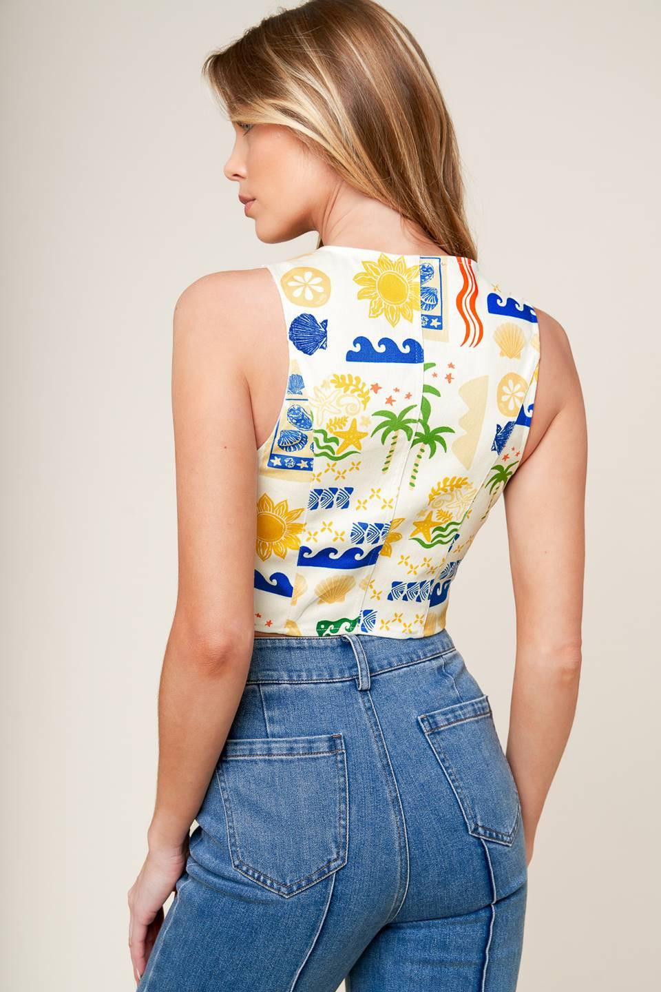 Bon Voyage Woven Vest from KADOU Boutique