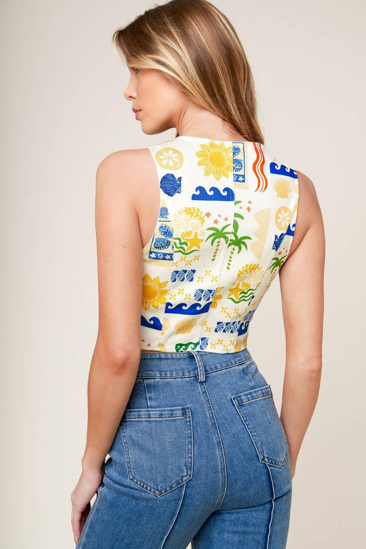 Bon Voyage Woven Vest from KADOU Boutique