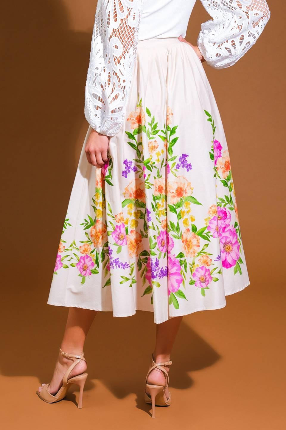 Sagamore Creek Land Woven Midi Skirt from KADOU Boutique