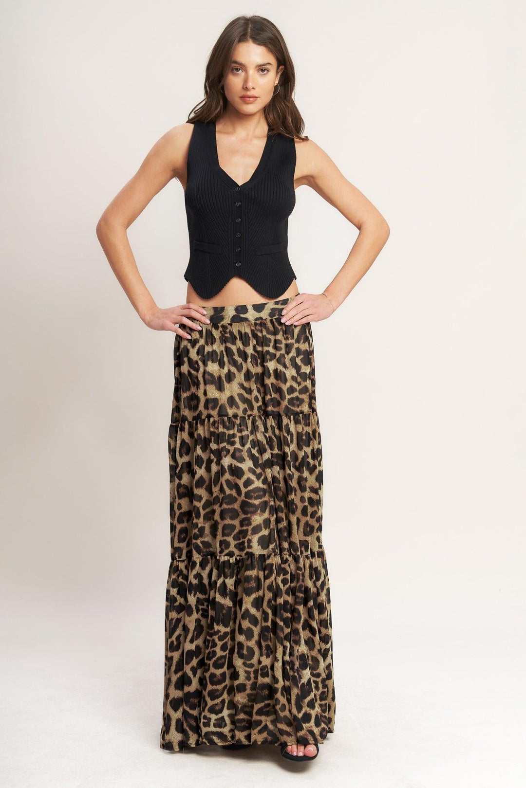 Seasonless Styling Woven Maxi Skirt from KADOU Boutique