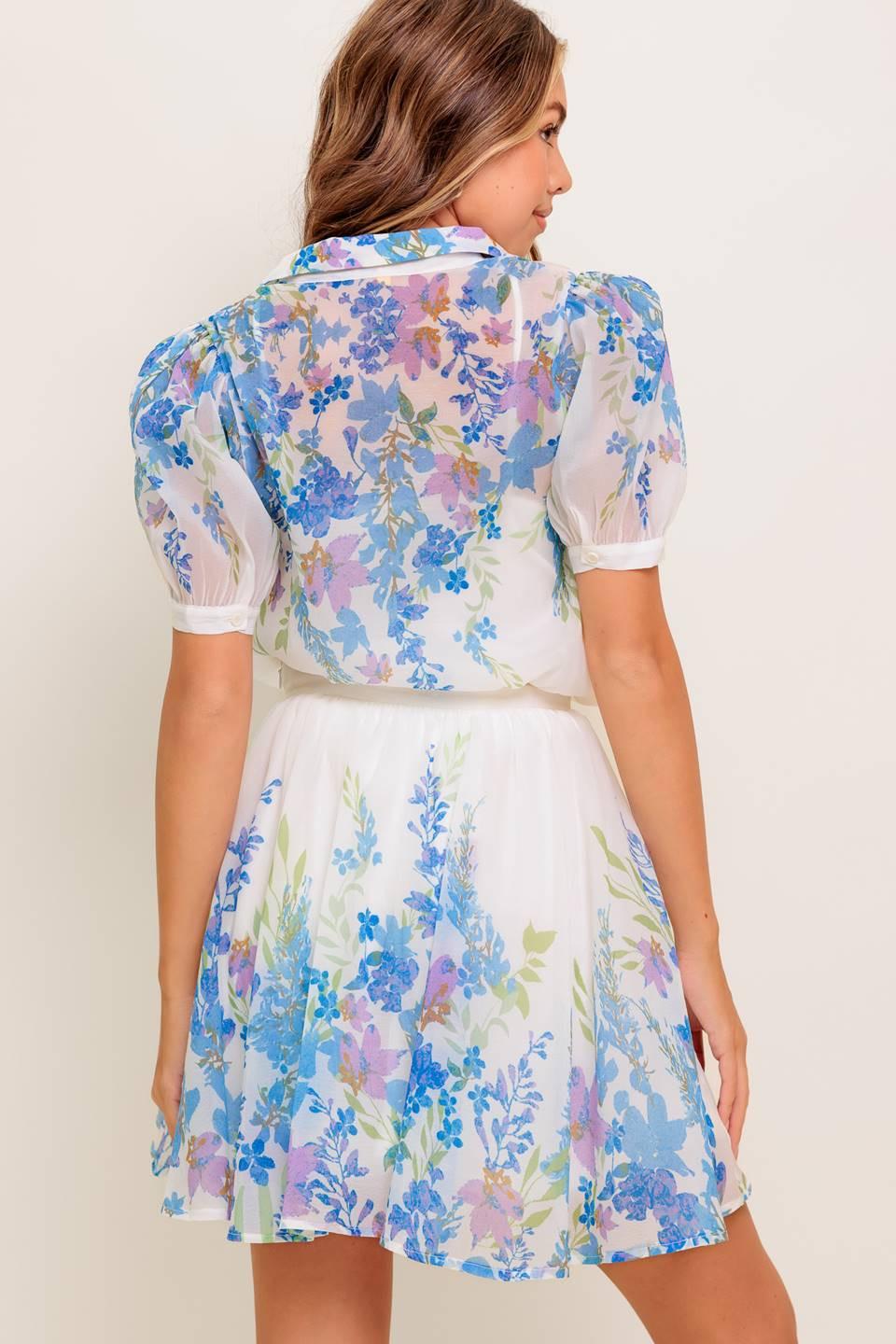 Sunset Sail Woven Mini Full Skirt from KADOU Boutique