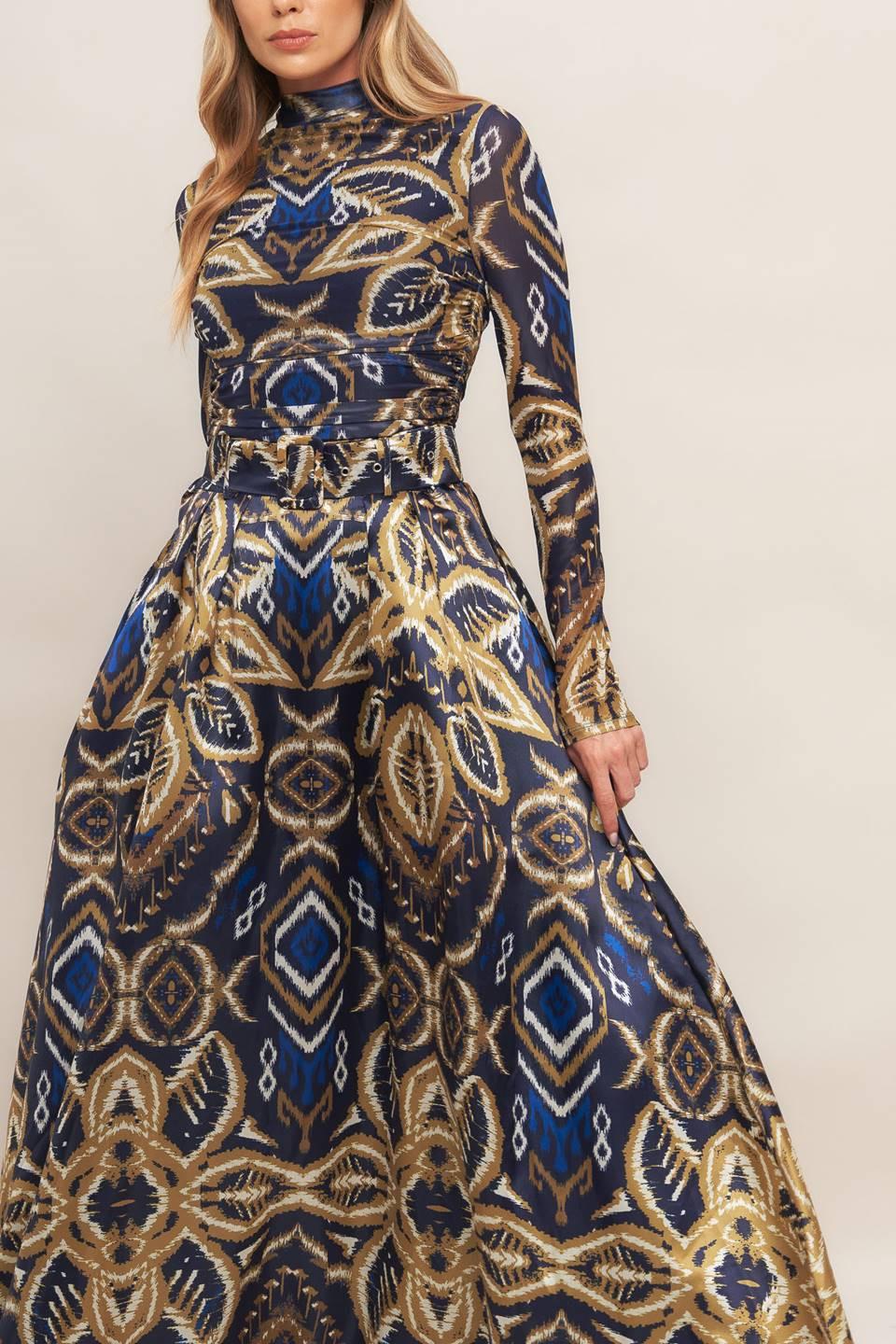 Nightfall Drape Woven Maxi Full Skirt from KADOU Boutique