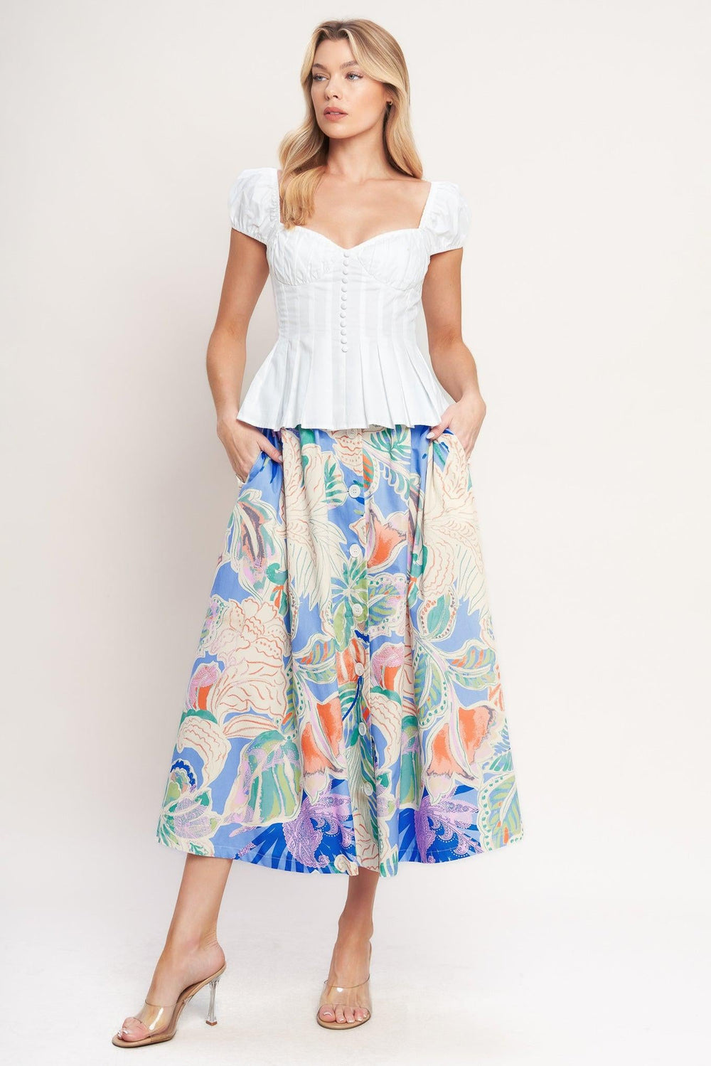Made for Daydreams Woven Full Skirt from KADOU Boutique